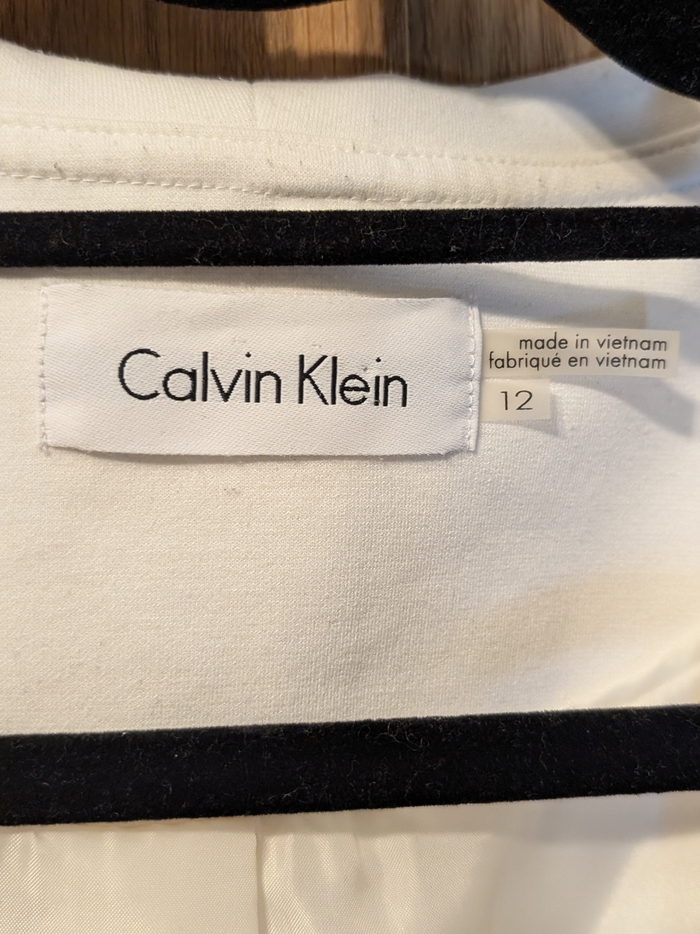 Calvin Klein Cream Open-Front Ruffle Blazer - Picture 2 of 4